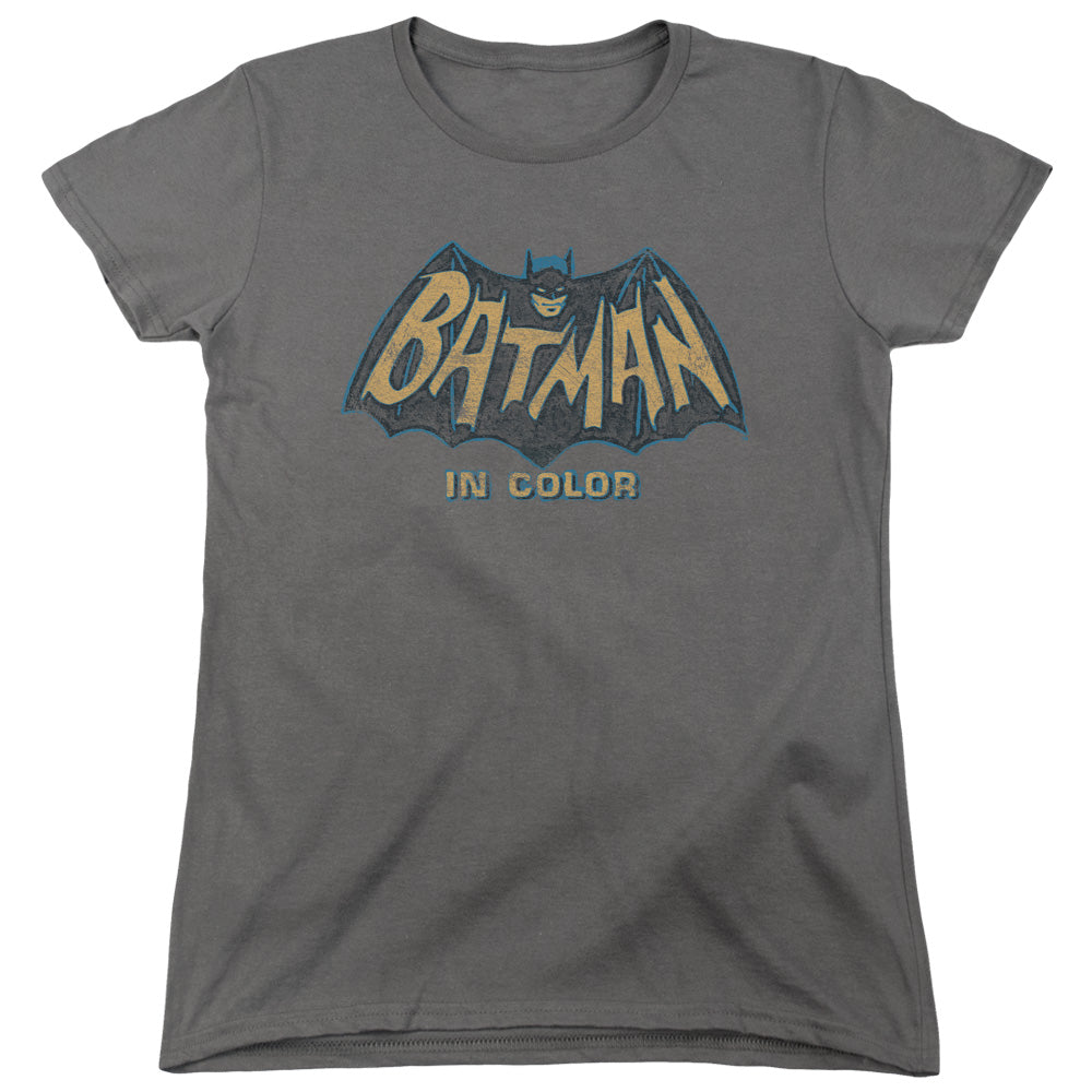 Batman Classic Tv In Color Womens T Shirt Charcoal