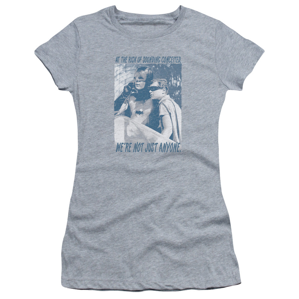 Batman Classic Tv Boogie Nights Junior Sheer Cap Sleeve Womens T Shirt Athletic Heather