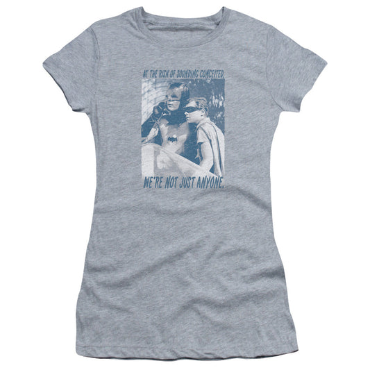 Batman Classic Tv Boogie Nights Junior Sheer Cap Sleeve Womens T Shirt Athletic Heather