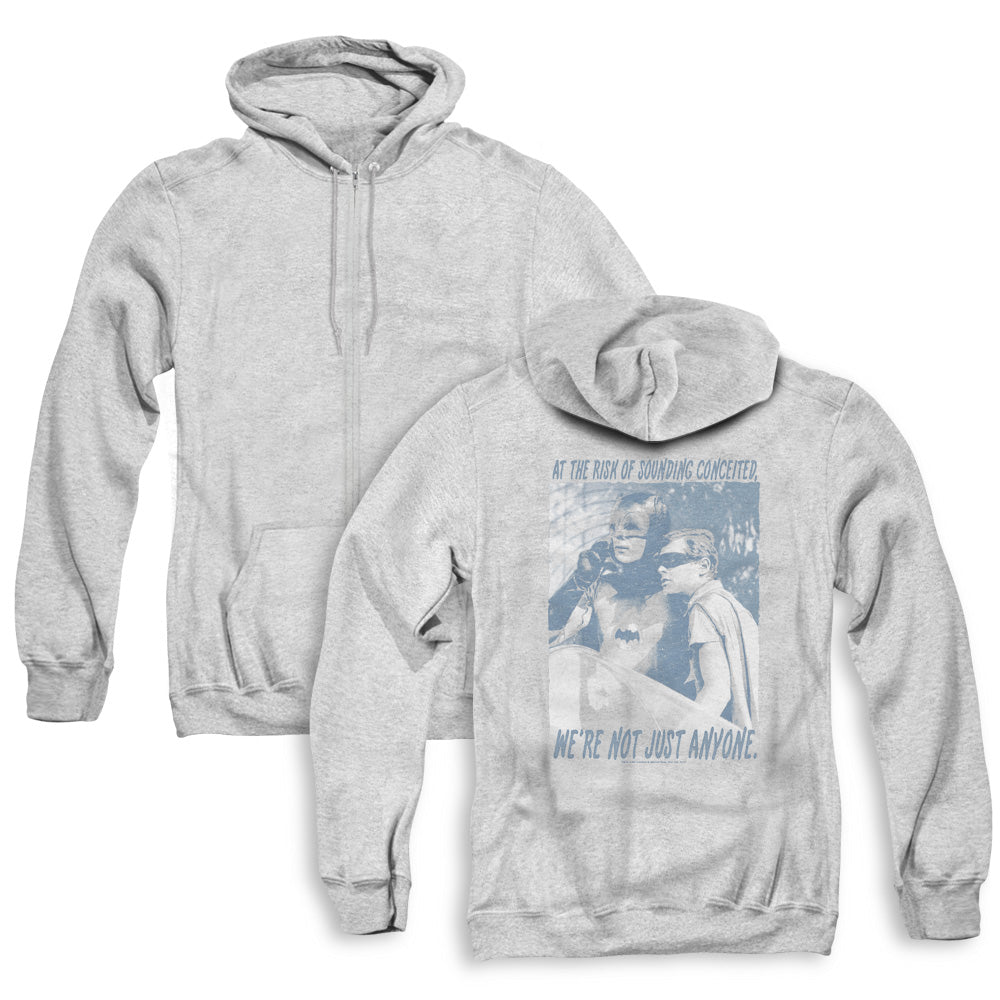 Batman Classic Tv Boogie Nights Back Print Zipper Mens Hoodie Athletic Heather