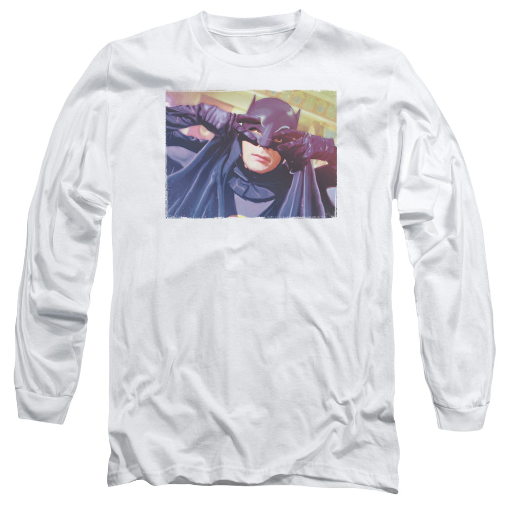 Batman Classic Tv Ooth Groove Mens Long Sleeve Shirt White
