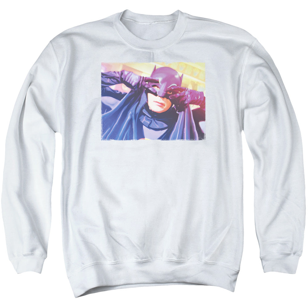 Batman Classic Tv Ooth Groove Mens Crewneck Sweatshirt White