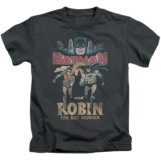Batman Classic Tv Classic Duo Juvenile Kids Youth T Shirt Charcoal
