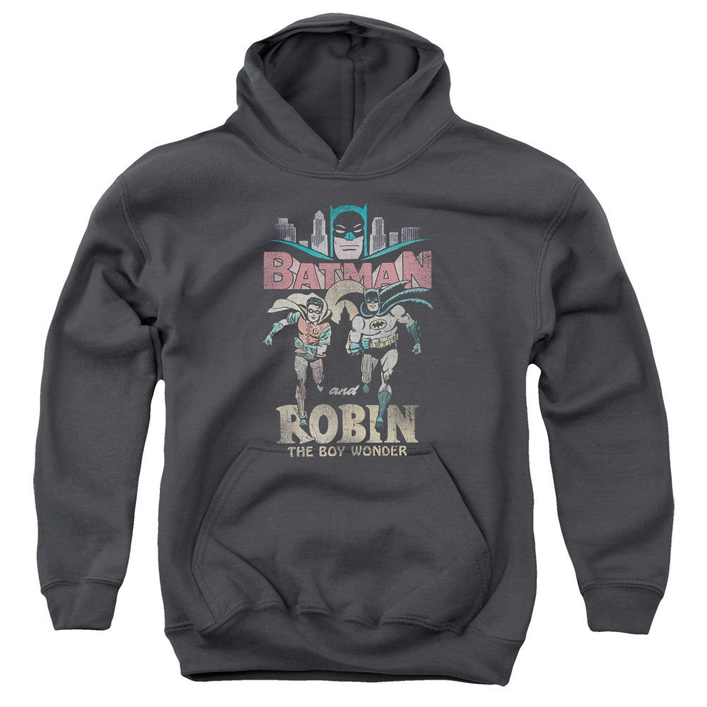 Batman Classic Tv Classic Duo Kids Youth Hoodie Charcoal