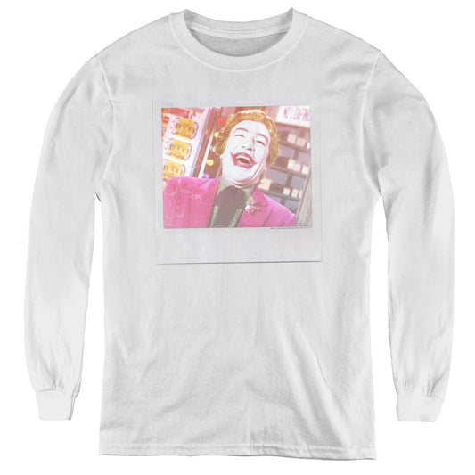 Batman Classic Tv Captured Long Sleeve Kids Youth T Shirt White