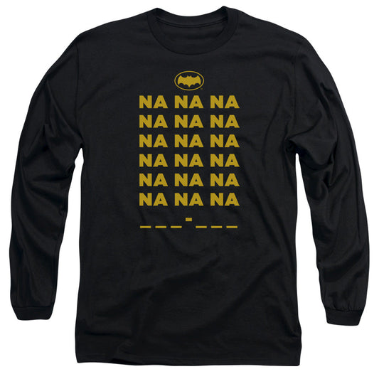 Batman Classic Tv Na Na Na Mens Long Sleeve Shirt Black