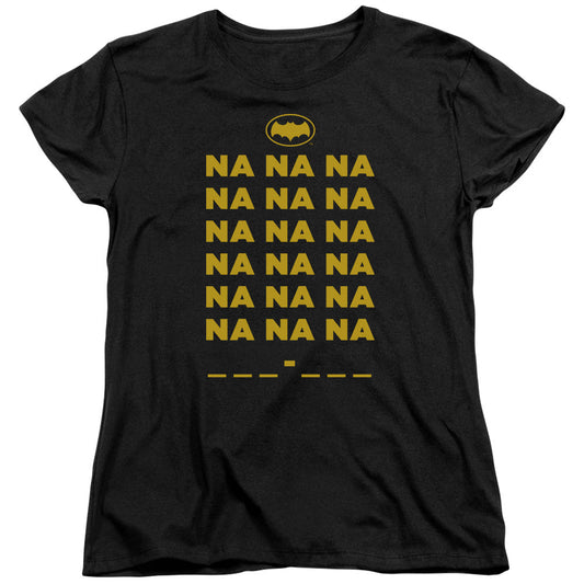 Batman Classic Tv Na Na Na Womens T Shirt Black
