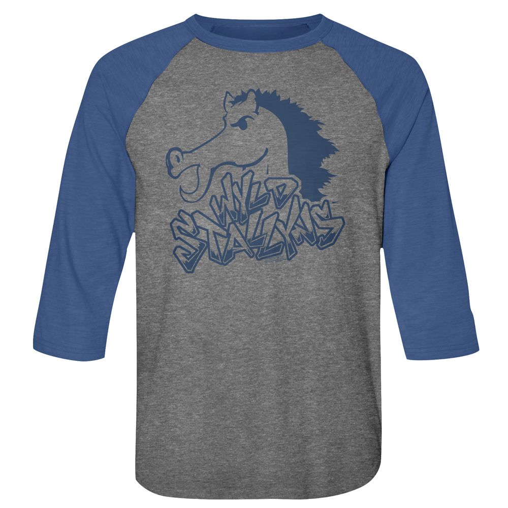 Bill And Ted - Blue Stallion - 3/4 Sleeve - Heather - Adult - Raglan Shirt