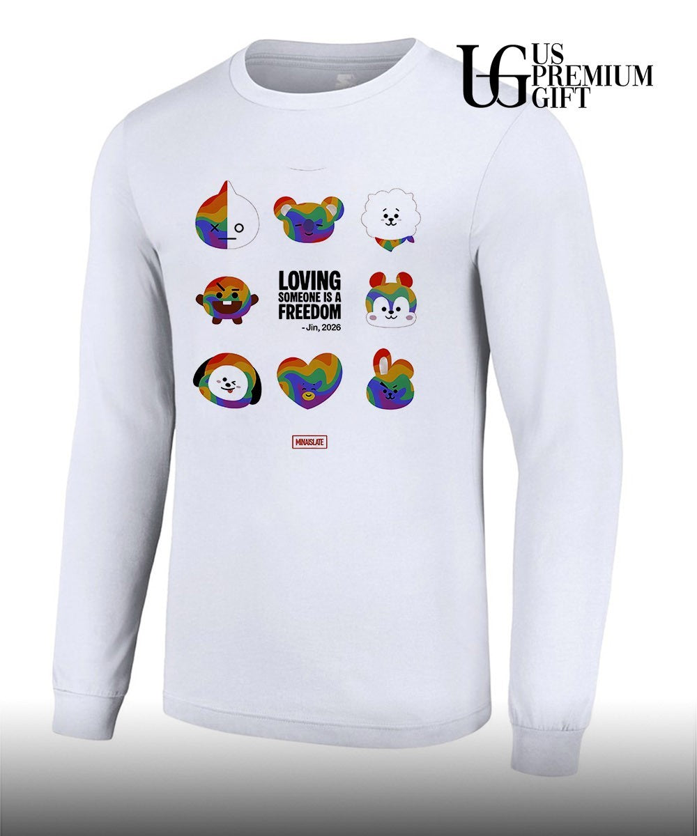 BT21 characters Loving Someone Is A Freedom Jin 2026 shirt