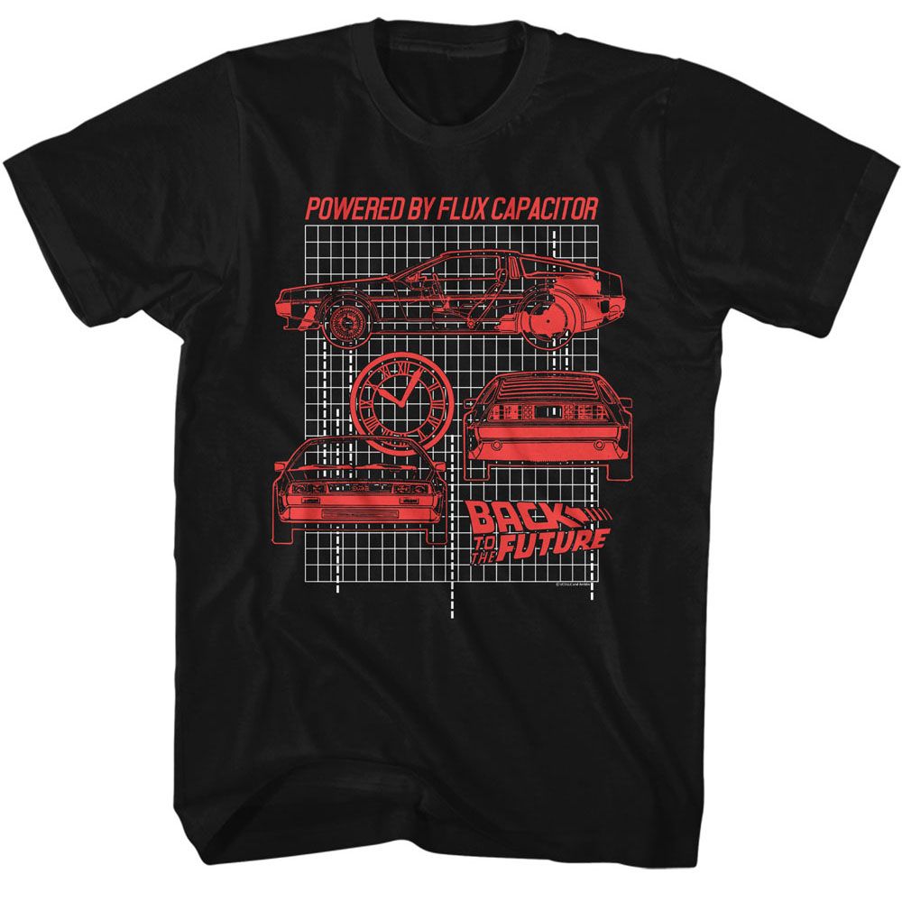 Back To The Future - Blueprints 2 - Short Sleeve - Adult - T-Shirt - clothing by TeeHivey.com