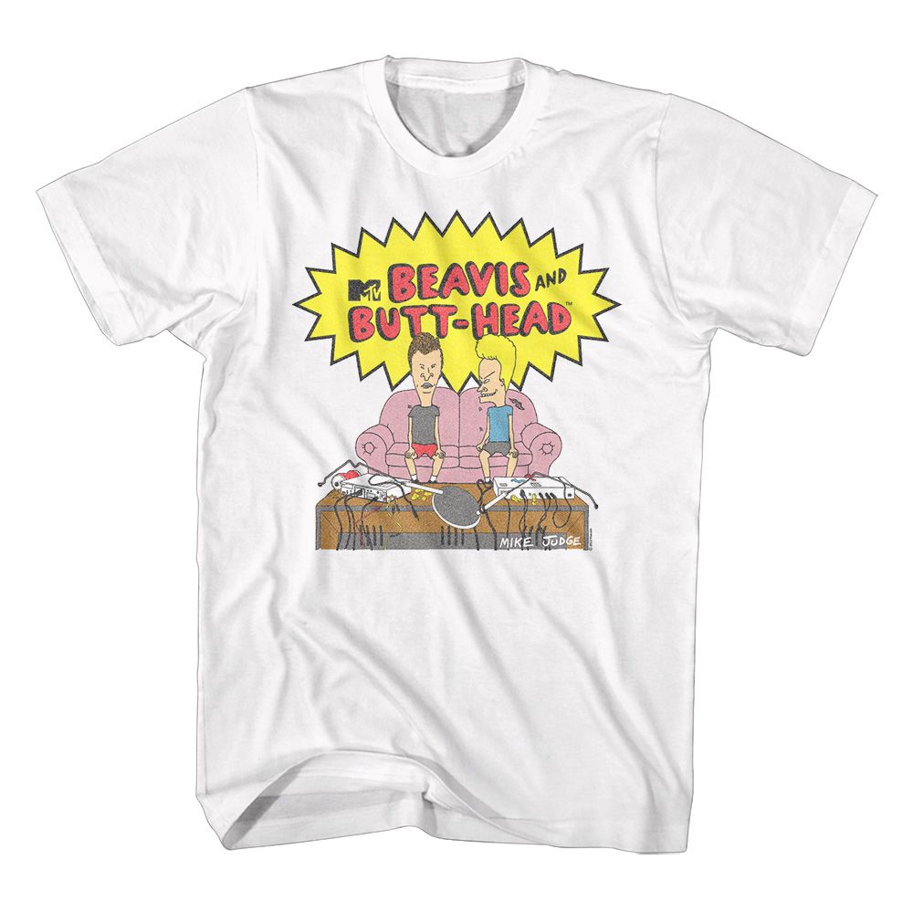 Beavis And Butthead - Watching Tv - Short Sleeve - Adult - T-Shirt