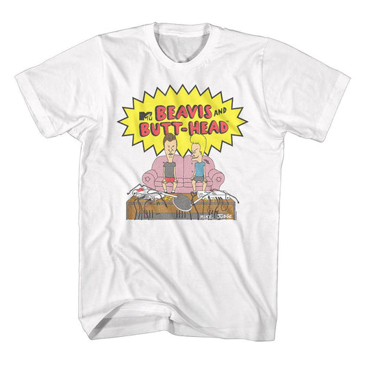Beavis And Butthead - Watching Tv - Short Sleeve - Adult - T-Shirt