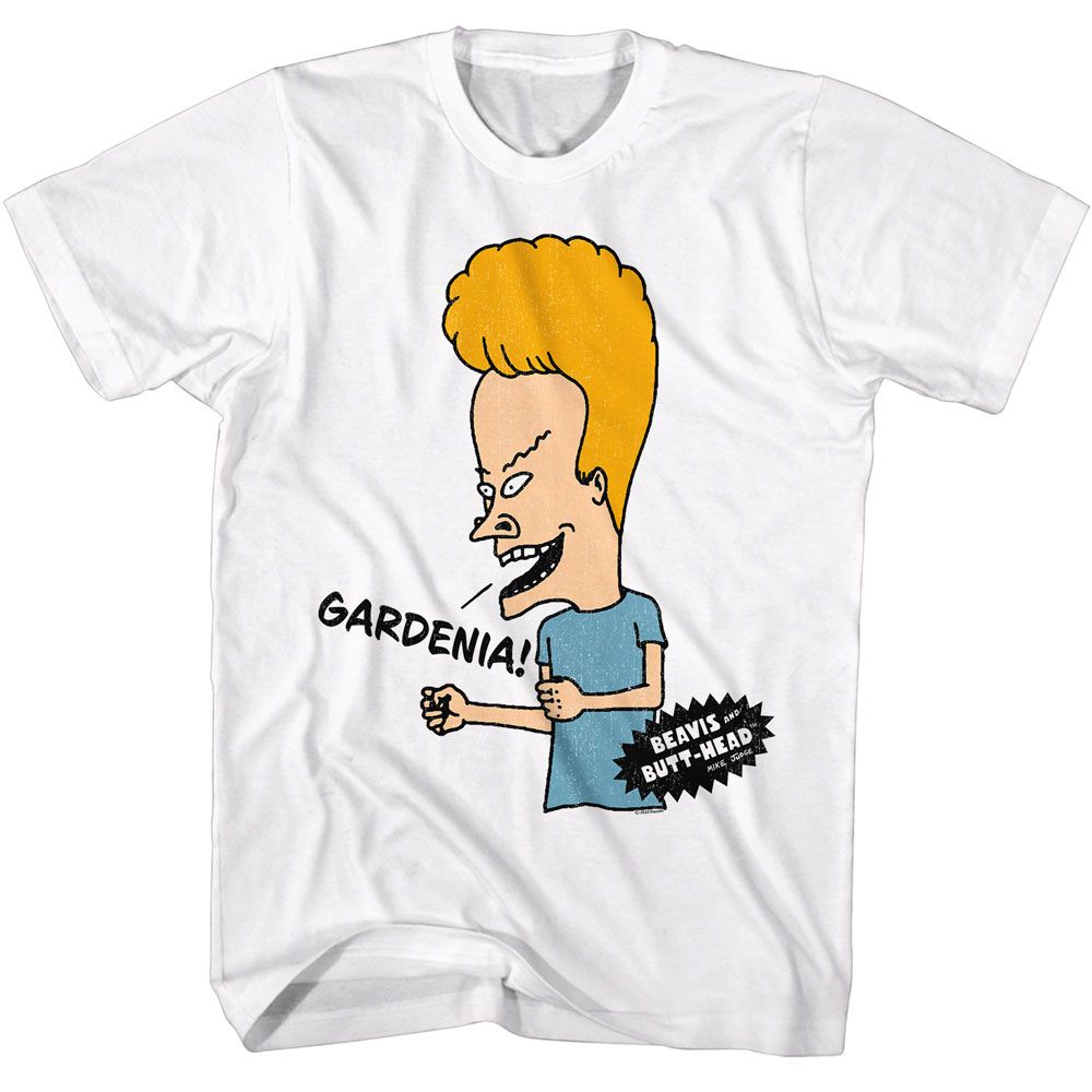 Beavis And Butthead - Gardenia - American Classics - Solid White Adult Short Sleeve T-Shirt