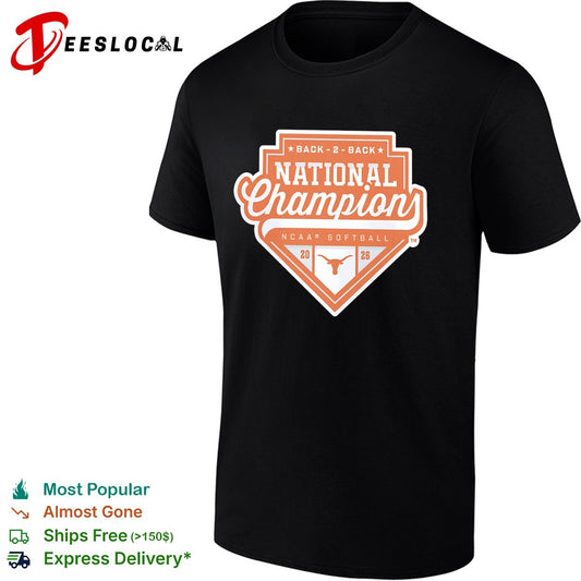 Back 2 Back National Champions Texas Longhorns NCAA Softball 2026 shirt