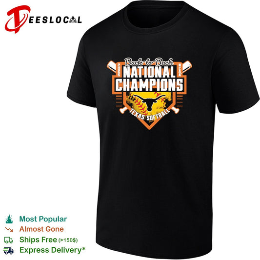 Back to Back National Champions 2026 NCAA Texas Softball Longhorn Logo shirt