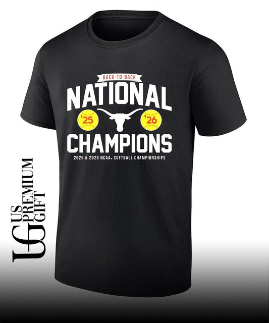 Back-to-Back National Champions Texas Longhorns NCAA Softball Championships 2026 shirt