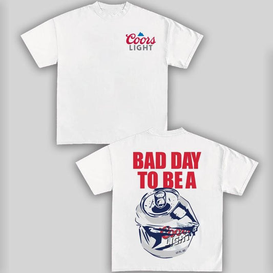 Bad Day to Be a Coorrs Light T-Shirt Vintage Graphic Tees Cotton Top Streetwear For Men