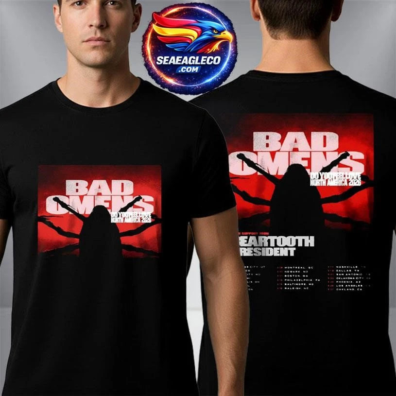 Bad Omens Do You Feel Love North America Tour 2026 Schedule Tour Dates Two Sided Shirt