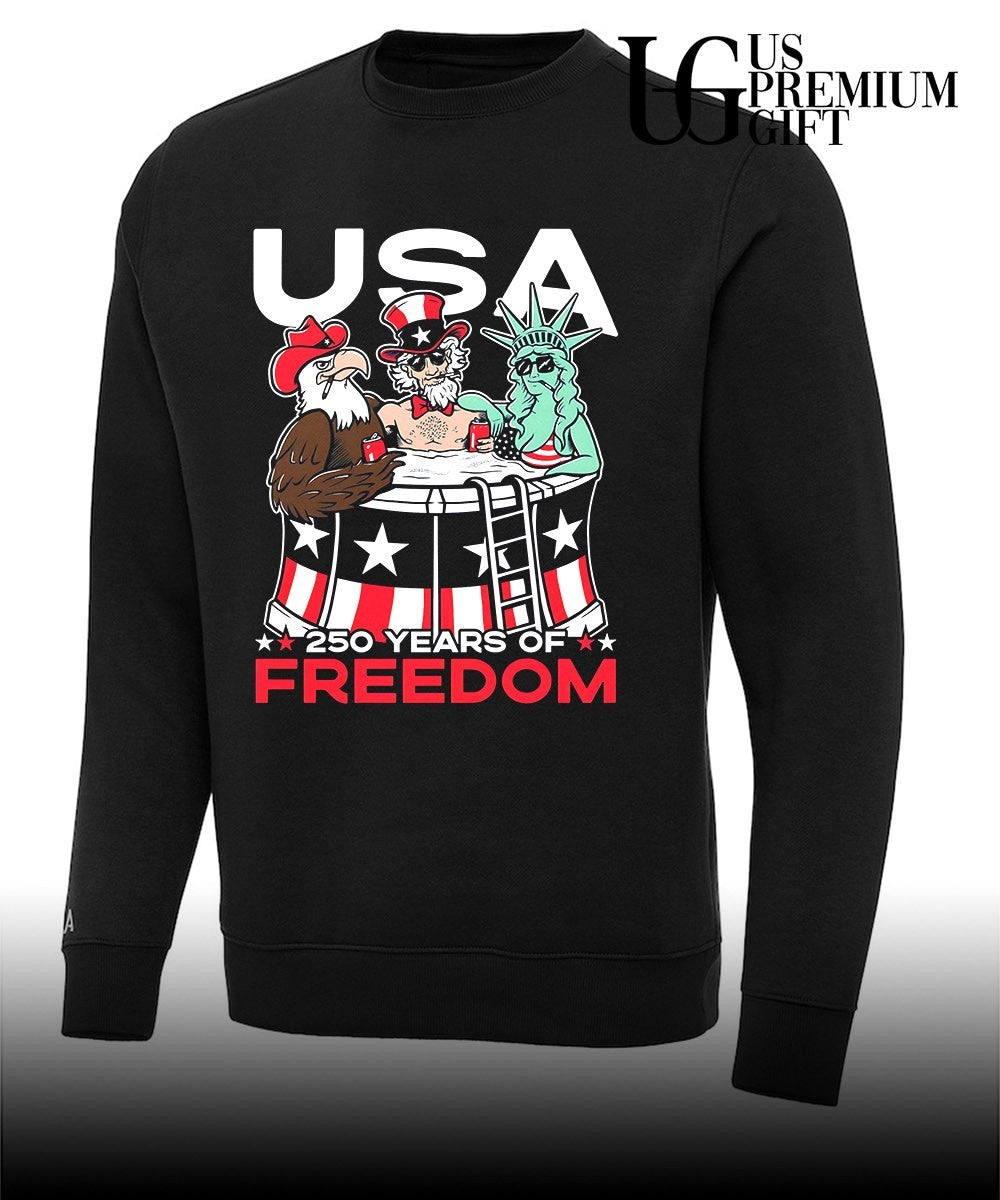 Bald Eagle Uncle Sam Statue of Liberty USA 250 Years of Freedom shirt