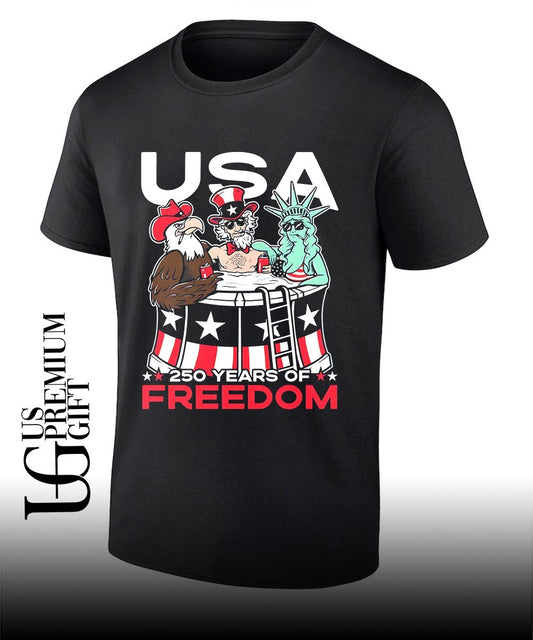 Bald Eagle Uncle Sam Statue of Liberty USA 250 Years of Freedom shirt