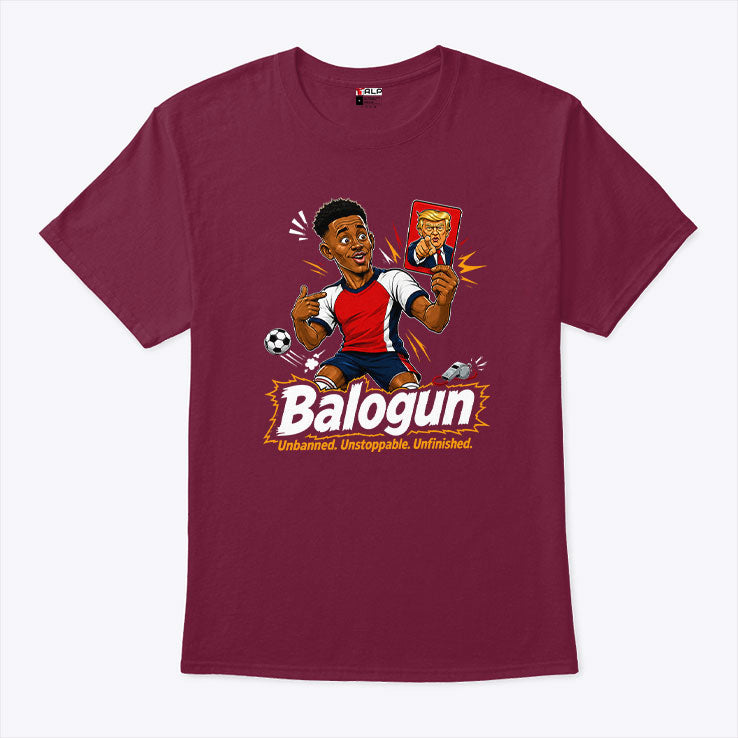 Balogun Unbanned Trump Red Card Soccer Shirt