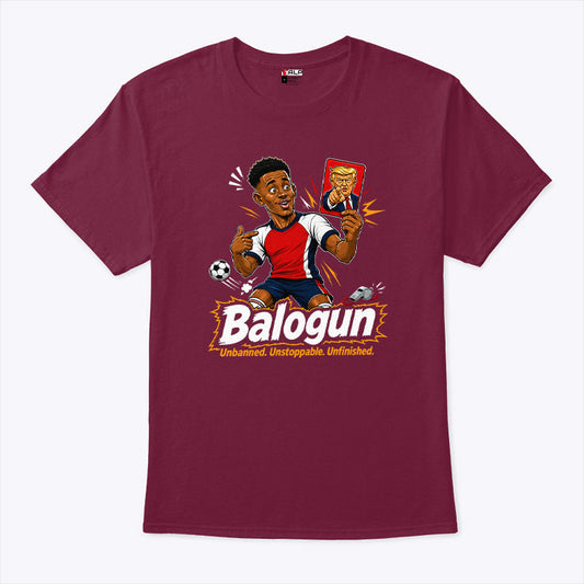 Balogun Unbanned Trump Red Card Soccer Shirt