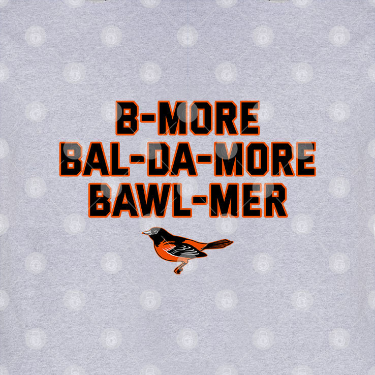 Baltimore Accent Bmore Balda More Bawlmer Shirt