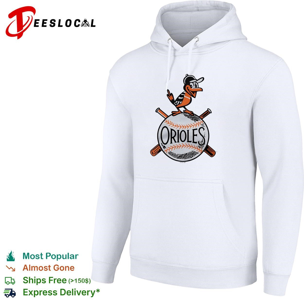 Baltimore Orioles vintage bird perched on baseball logo shirt