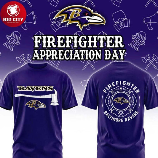 Baltimore Ravens Firefighter Application 2026 Game Night Two Sided Shirt