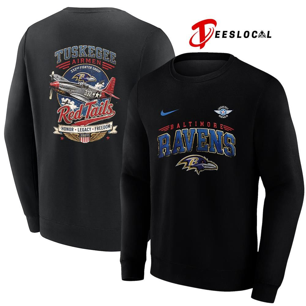 Baltimore Ravens Tuskegee Airmen Red Tails honor legacy freedom shirt