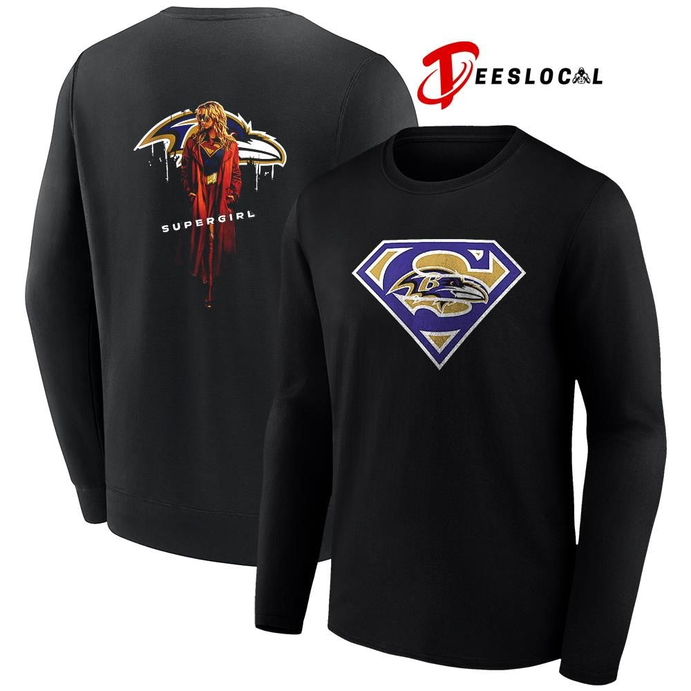 Baltimore Ravens x Supergirl graphic shirt