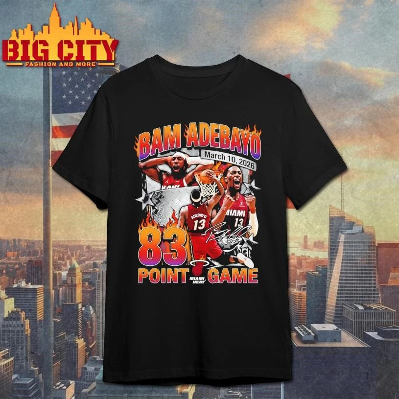 Bam Adebayo Miami Heat 83 Point Game Shirt
