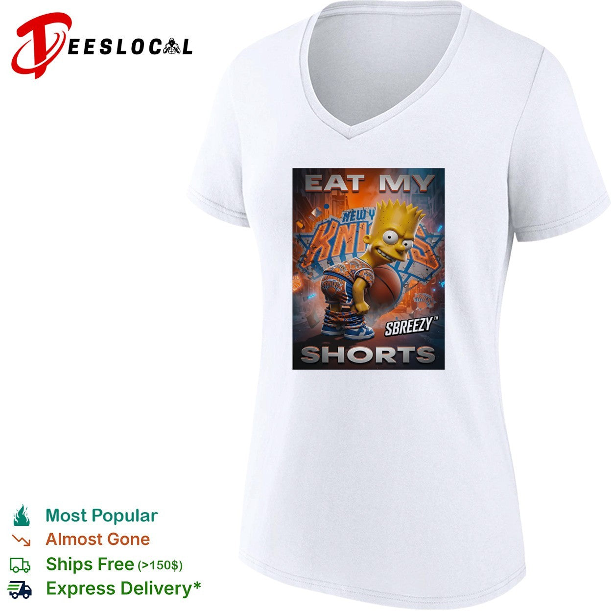 Bart New York Knicks Eat My Shorts shirt
