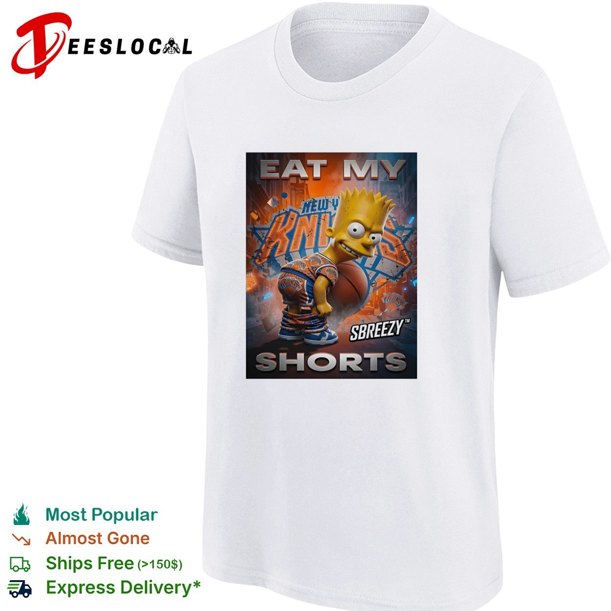 Bart New York Knicks Eat My Shorts shirt