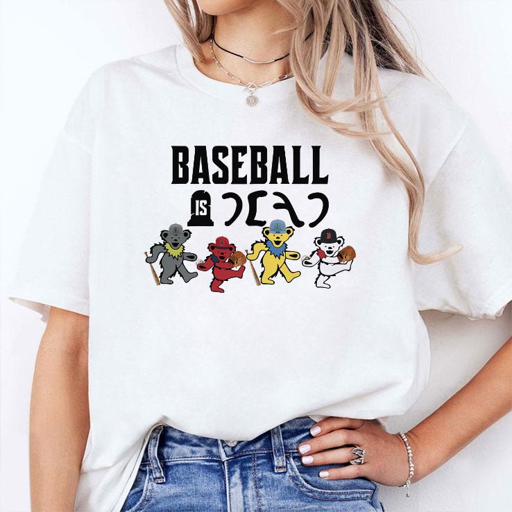 Baseball Is Dead Bear T Shirt