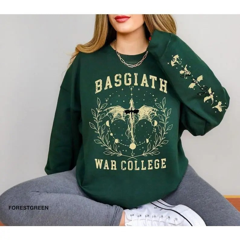 Basgiath War College Sweatshirt, Violet Sorrengail, Fourth Wing Sweatshirt, Fourth Wing Merch, Dragon Rider Sweatshirt, Fantasy Book Lover