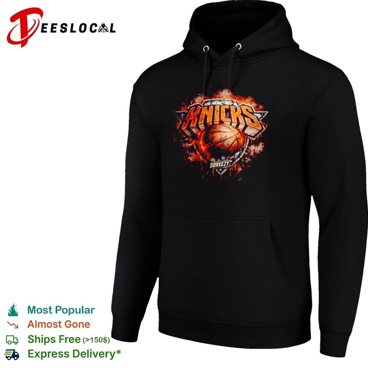 Basketball New York Knicks NBA Team Logo Fire shirt