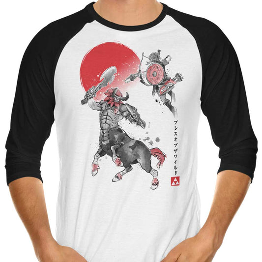 Battle in Death Mountain - 3/4 Sleeve Raglan T-Shirt