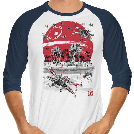 Battle on the Beach - 3/4 Sleeve Raglan T-Shirt