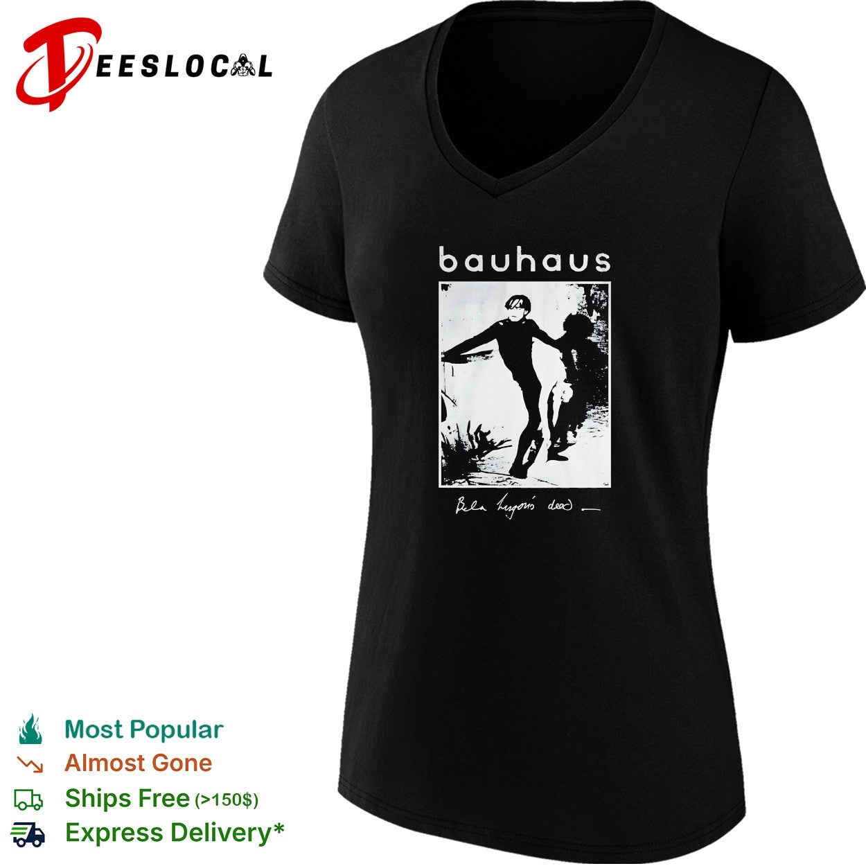 Bauhaus Bela Lugosi’s dead poster shirt