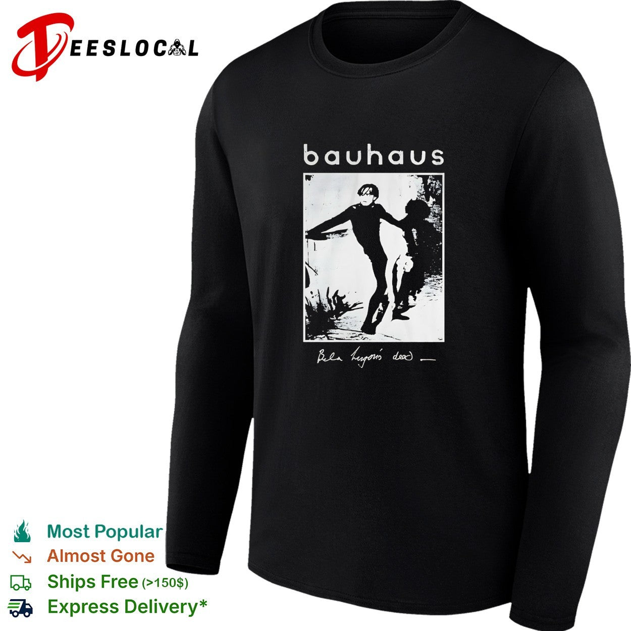 Bauhaus Bela Lugosi’s dead poster shirt
