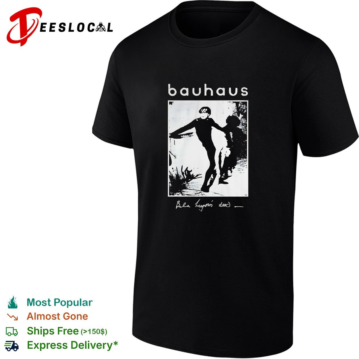 Bauhaus Bela Lugosi’s dead poster shirt