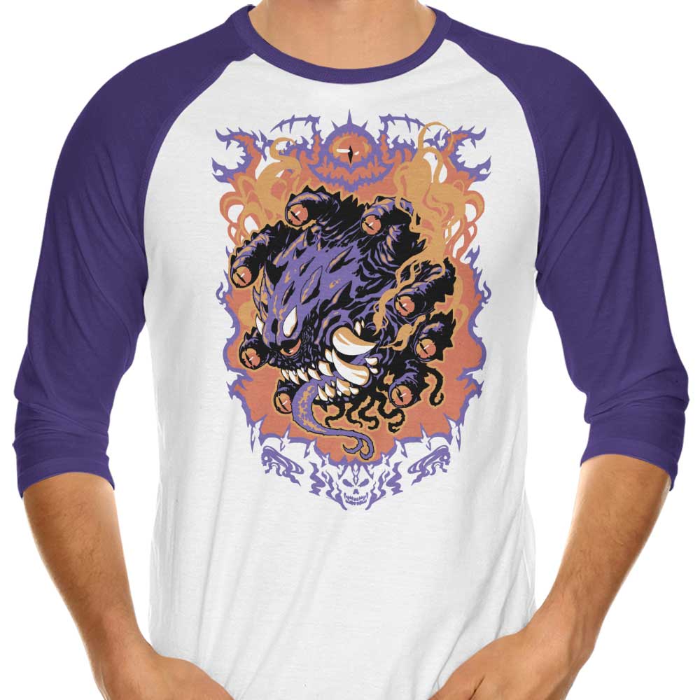 Beholder Attack - 3/4 Sleeve Raglan T-Shirt
