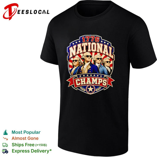 Benjamin Franklin George Washington Thomas Jefferson 1776 National Champs shirt