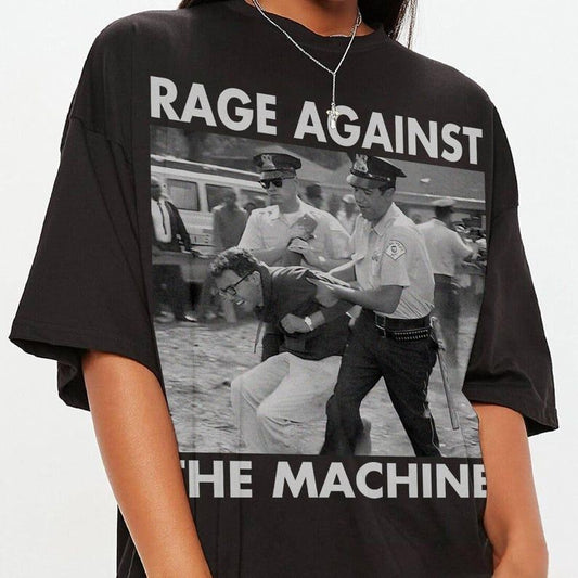 Bernie Sanders,Fight Oligarchy Tour Shirt, Political Activism T-Shirt,1963 Arrest Photo, Rage Against The Machine, Resistance Tee,Anti Trump