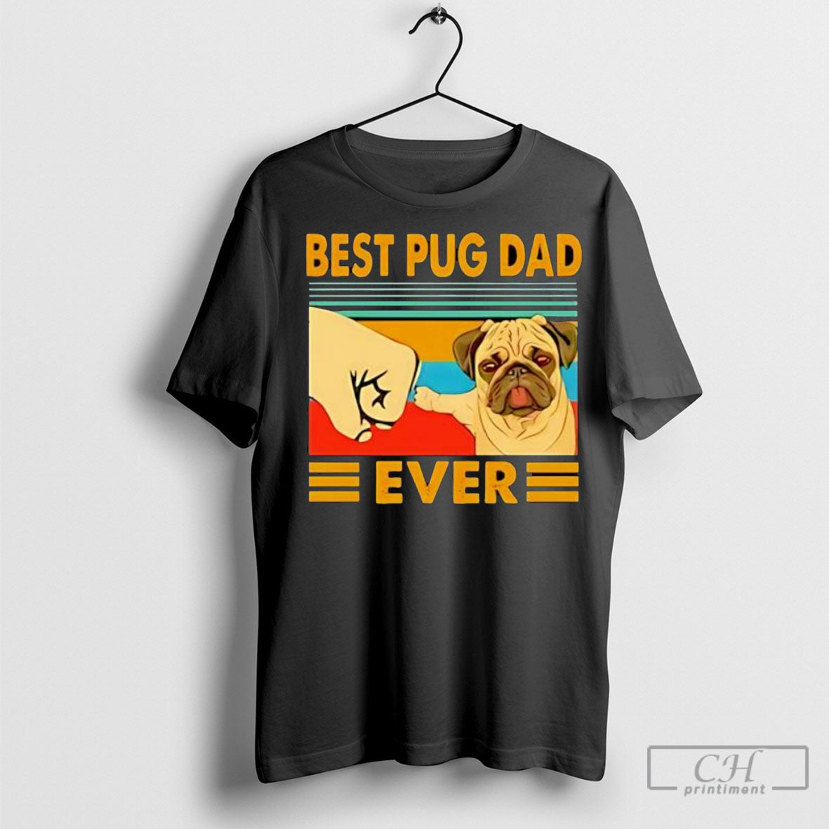 Best Pug Dad Ever Vintage Shirts