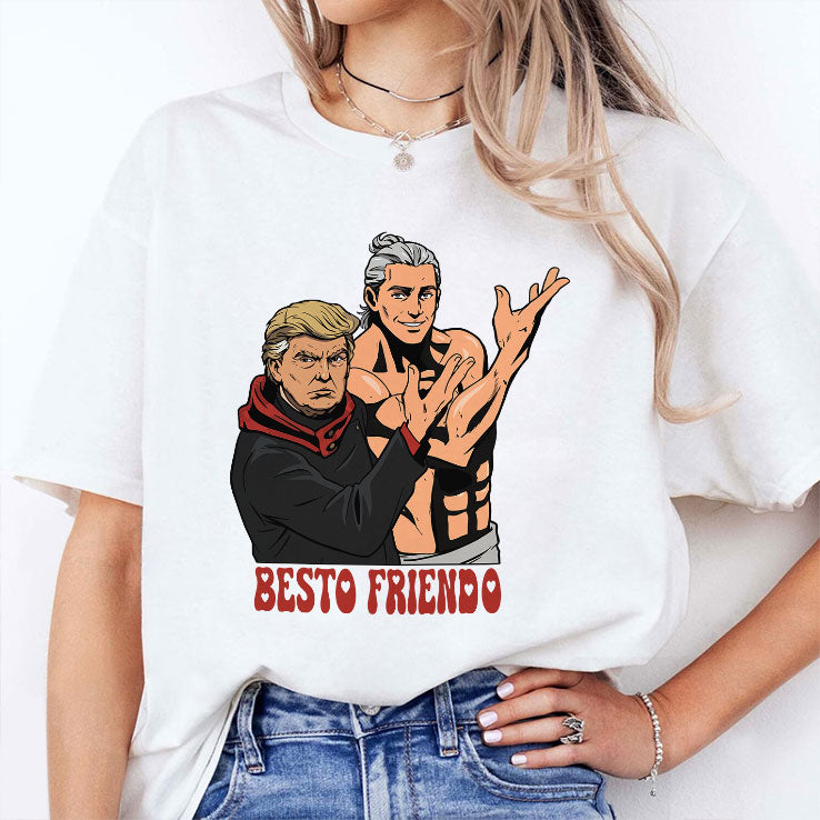 Besto Friendo Trump Epstein Inspired Meme T Shirt