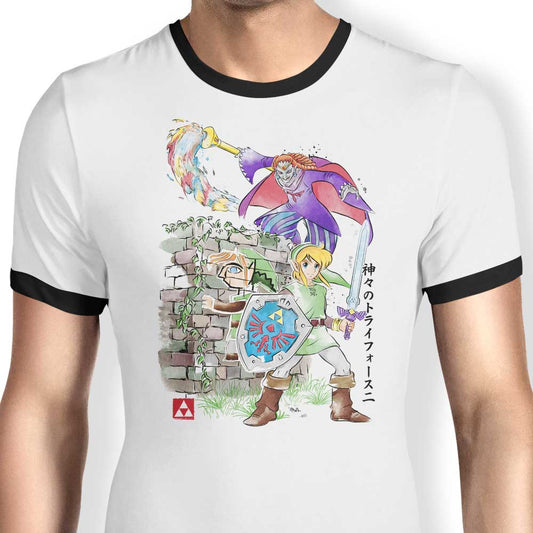 Between World's Watercolor - Ringer T-Shirt