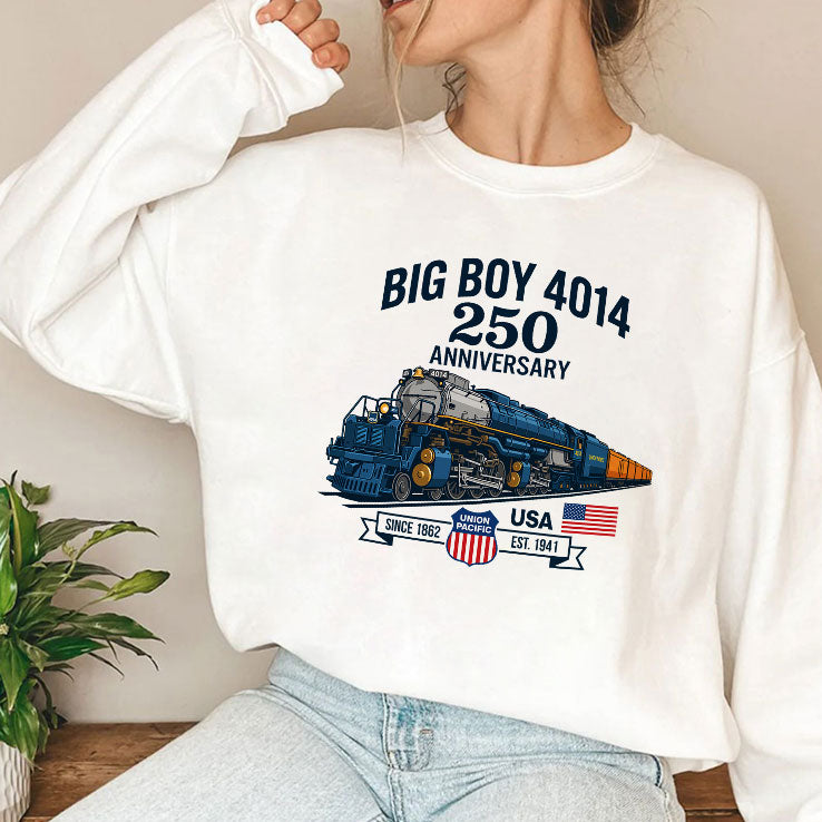 Big Boy 4014 Train 250th Anniversary Patriotic American Locomotive Shirt