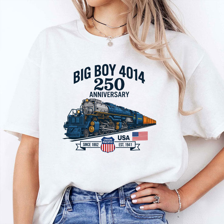 Big Boy 4014 Train 250th Anniversary Patriotic American Locomotive Shirt